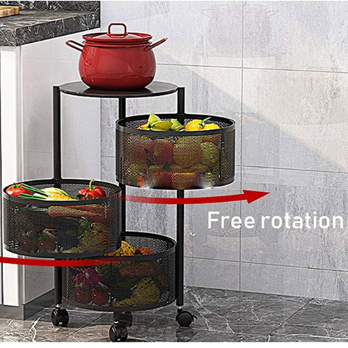 360° Rotating Storage Rack UAE | Multi-Tier Organizer Shelf