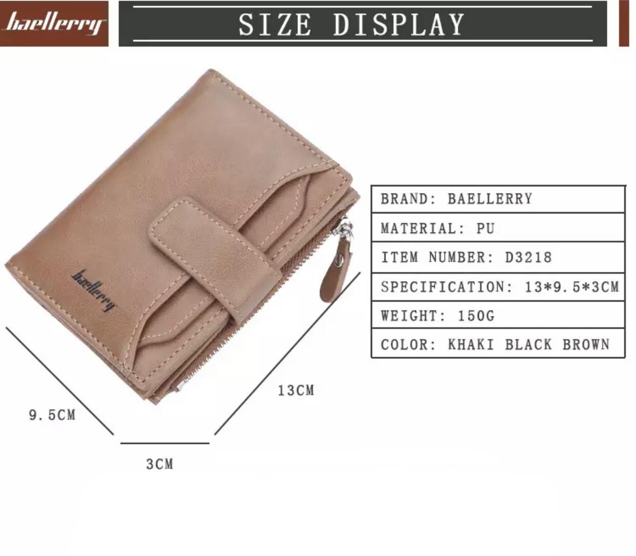Baellerry Men’s RFID PU Leather Wallet with Coin Pocket UAE