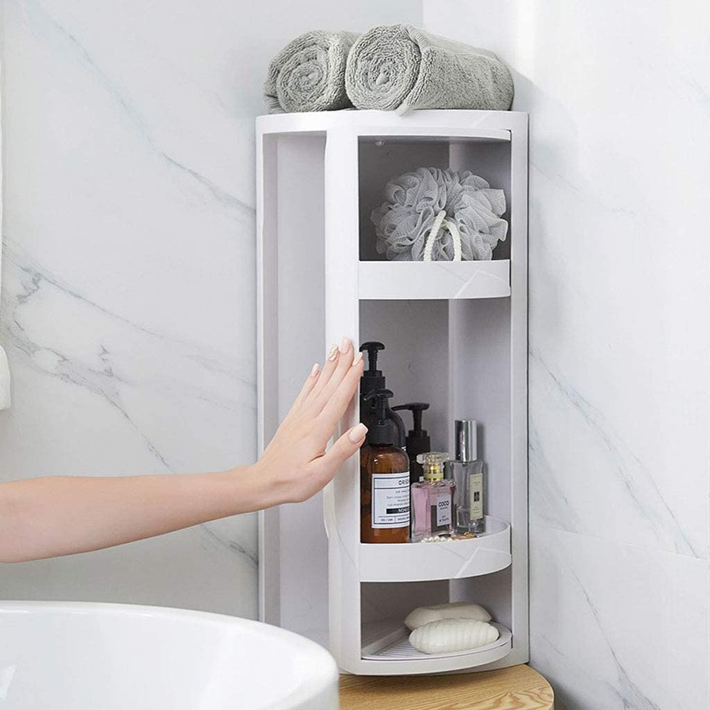 360° Rotating Corner Shelf Organizer UAE | Space Saving Bathroom Storage