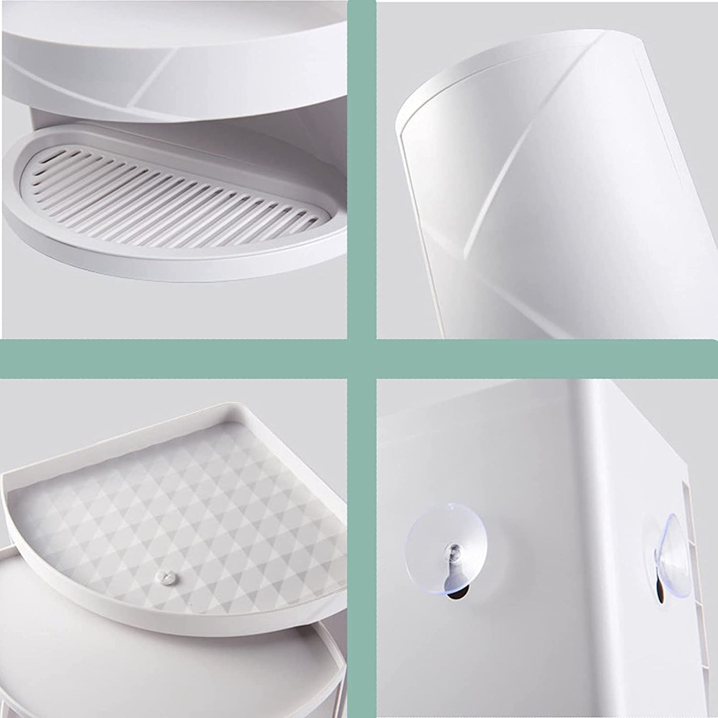 360° Rotating Corner Shelf Organizer UAE | Space Saving Bathroom Storage