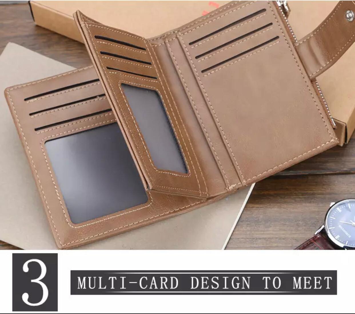 Baellerry Men’s RFID PU Leather Wallet with Coin Pocket UAE